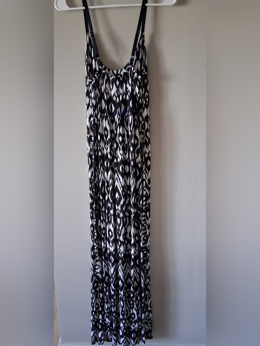 Allison Brittney Black & White Printed Maxi Dress